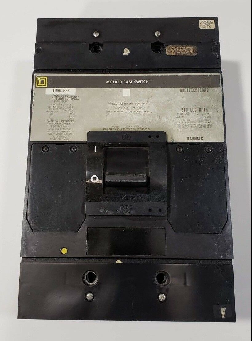Square D MHP36000M6451 1000AMP Molded Case Breaker