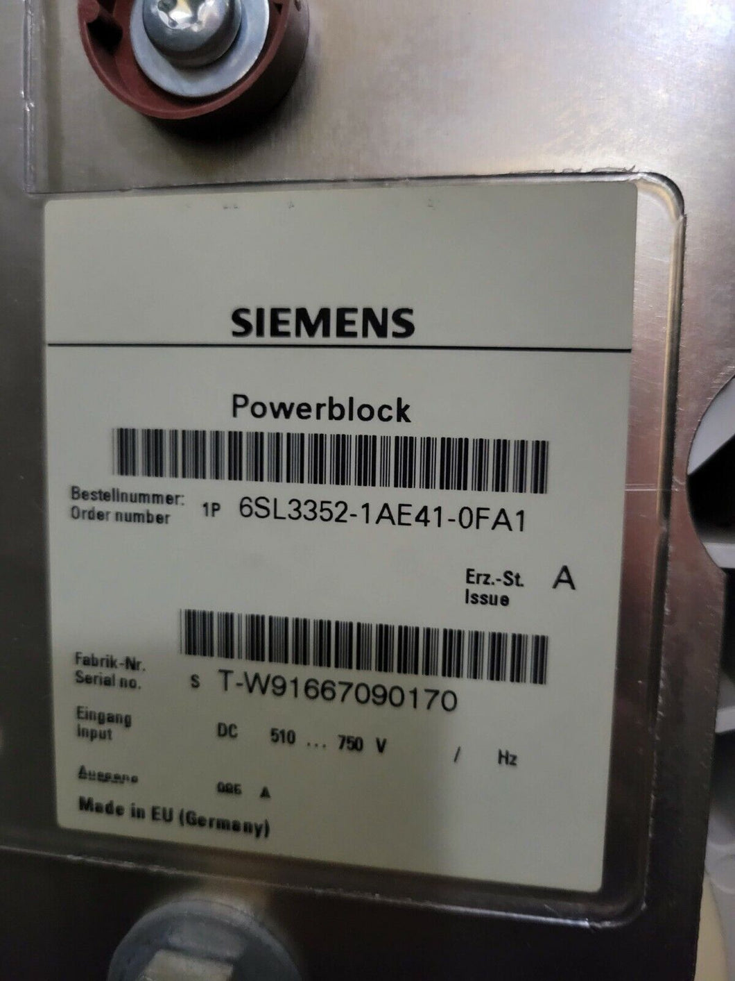 SIEMENS 6SL3352-1AE41-0FA1 POWERBLOCK