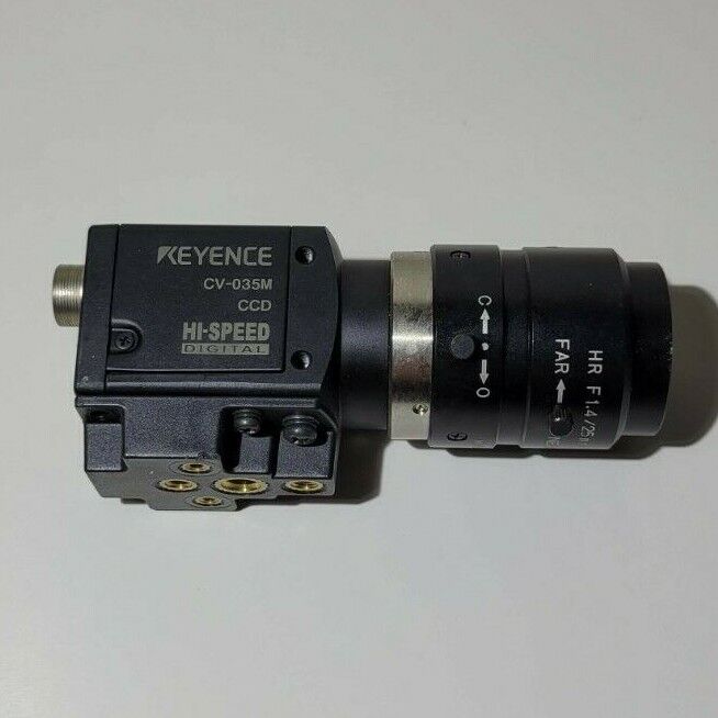 KEYENCE CV-035M CCD HI-SPEED DIGITAL CAMERA W/LENS F1.4/8mm